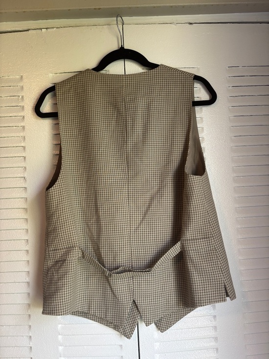 Giorgio Armani Houndstooth Vest Tailored Chic Classic Size 44/10 - Picture 6 of 8